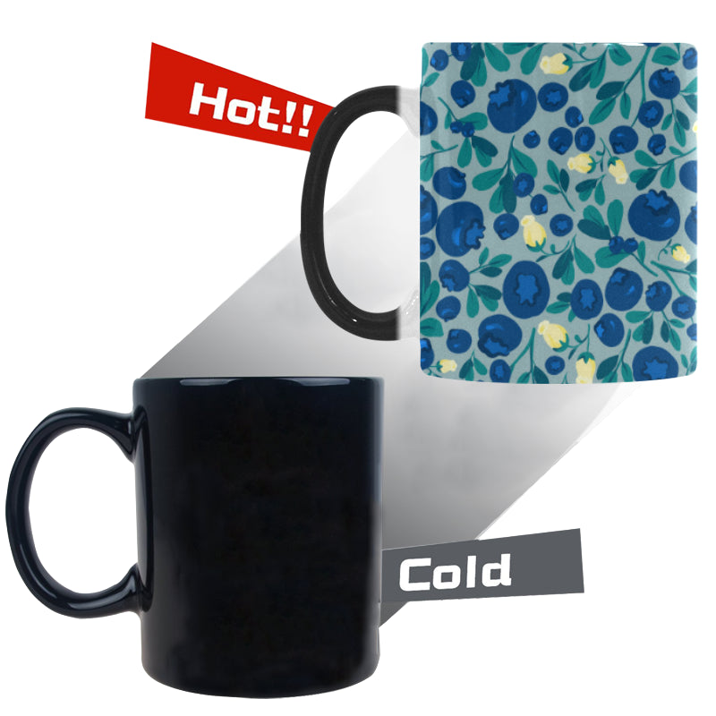 blueberry design pattern Morphing Mug Heat Changing Mug