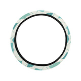 Green ginkgo leaves pattern Car Steering Wheel Cover