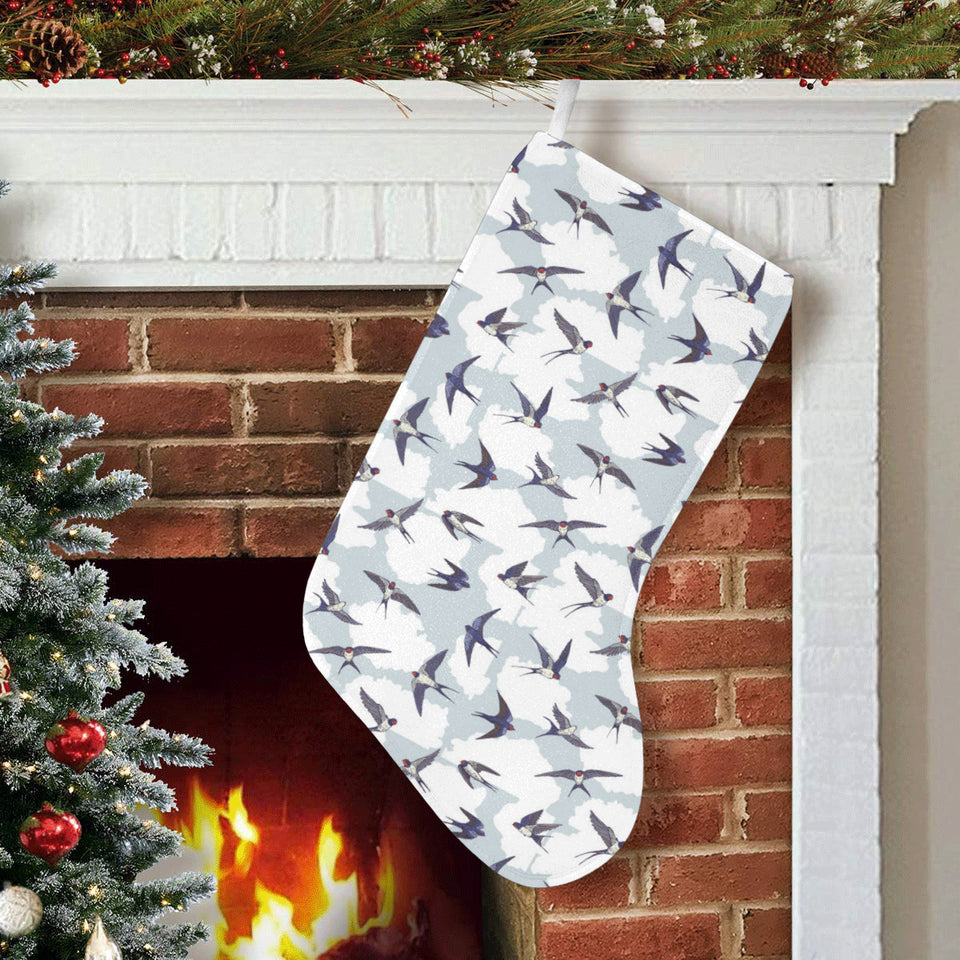 Swallow Pattern Print Design 05 Christmas Stocking