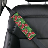 Watermelons tropical palm leaves pattern backgroun Car Seat Belt Cover