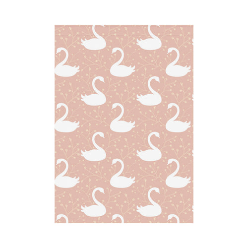 Swan flower light pink background House Flag Garden Flag