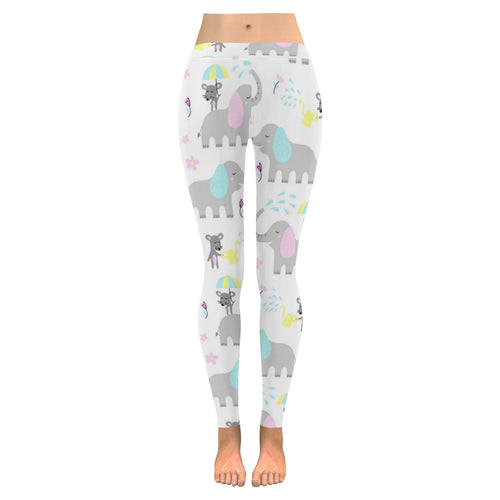 Cute elephant mouse pattern Women's Legging Fulfilled In US