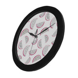 dragon fruit pattern Elegant Black Wall Clock