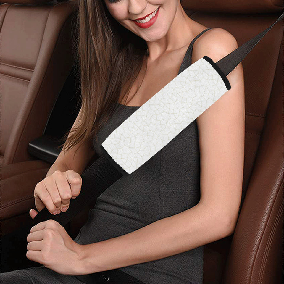 arabic white pattern Car Seat Belt Cover