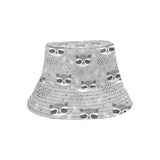 Cute raccoons leaves dot Unisex Bucket Hat