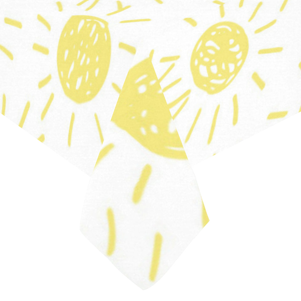 hand drawn sun pattern Tablecloth