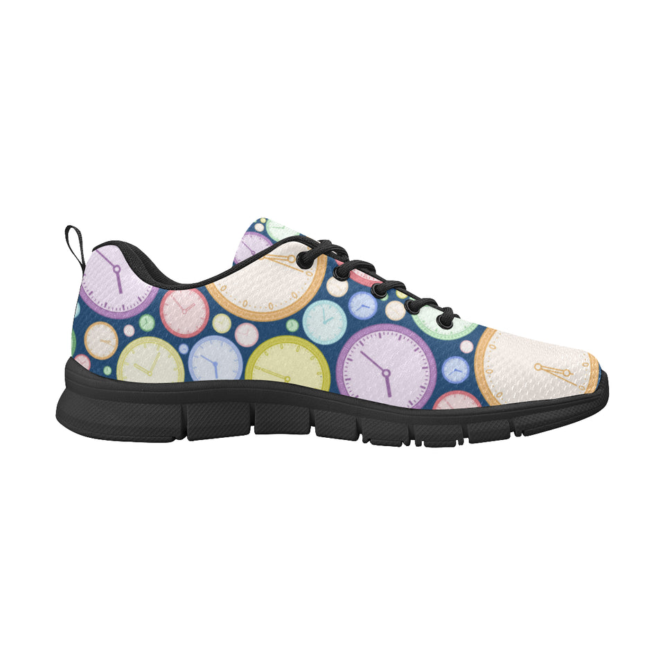 Colorful clock background Women's Sneaker Shoes