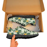 Beautiful parrot palm leaves pattern Women's Sneaker Shoes
