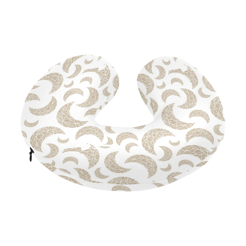 Cool gold moon abstract pattern U-Shaped Travel Neck Pillow