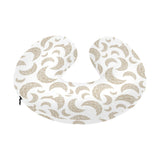 Cool gold moon abstract pattern U-Shaped Travel Neck Pillow