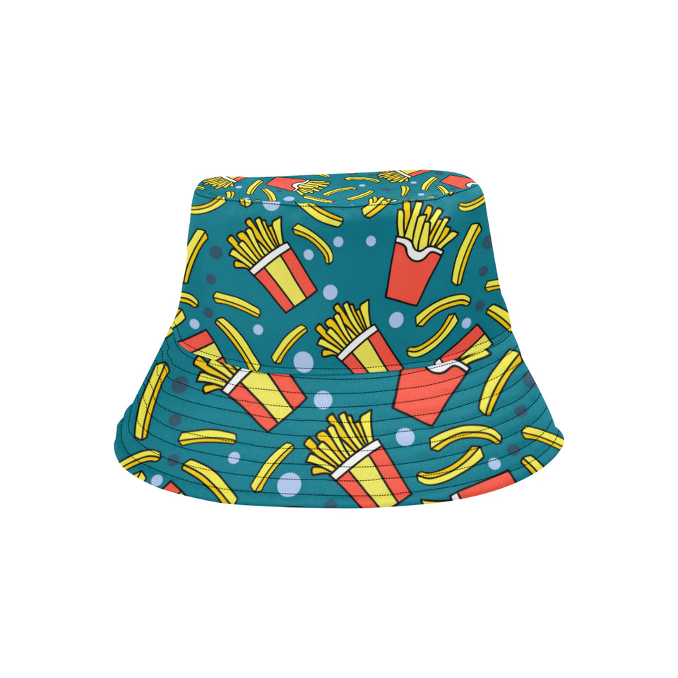 French fries red paper box pattern Unisex Bucket Hat