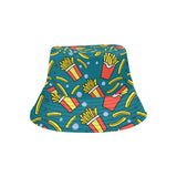 French fries red paper box pattern Unisex Bucket Hat
