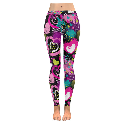 heart dot wave star creative design pattern Women's Legging Fulfilled In US