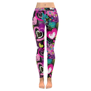 heart dot wave star creative design pattern Women's Legging Fulfilled In US