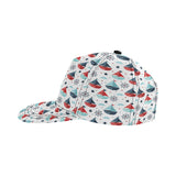 Cute color paper sailboat pattern All Over Print Snapback Cap