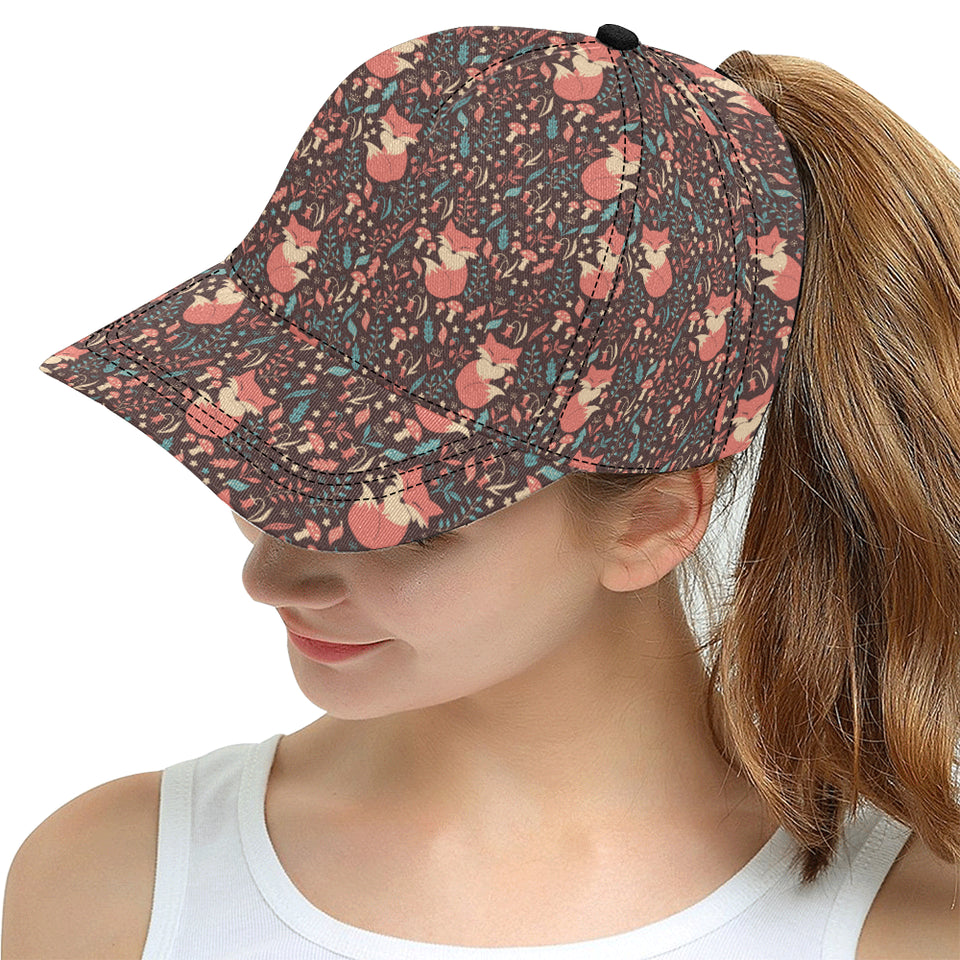 fox leaves mushroom pattern All Over Print Snapback Cap