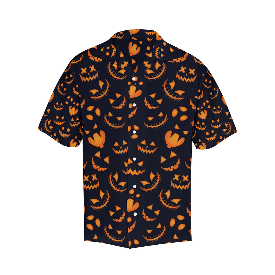 Halloween pattern Pumpkin background Men's All Over Print Hawaiian Shirt