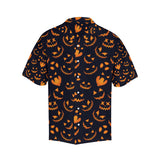 Halloween pattern Pumpkin background Men's All Over Print Hawaiian Shirt