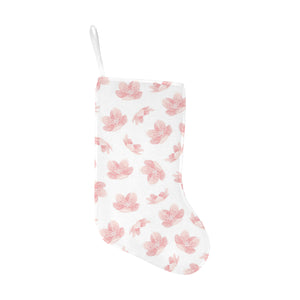 Pink sakura cherry blossom pattern Christmas Stocking