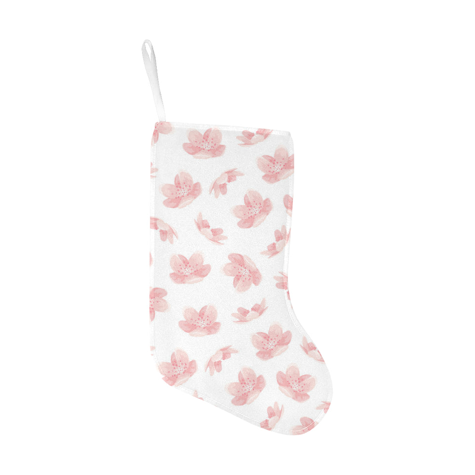 Pink sakura cherry blossom pattern Christmas Stocking