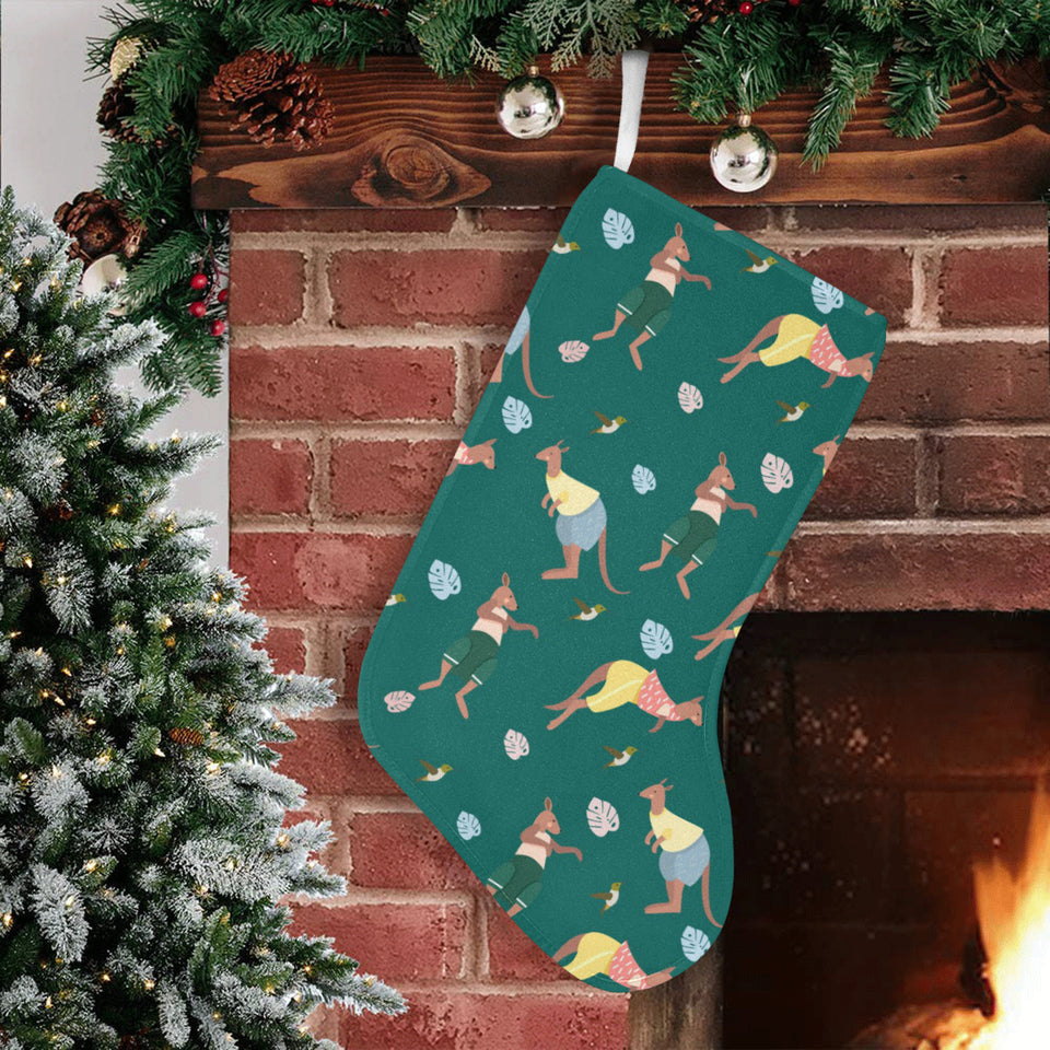 Kangaroo leaves pattern Christmas Stocking