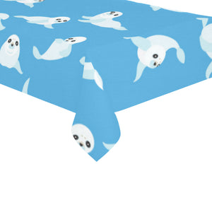 Cute sea lion seal pattern background Tablecloth