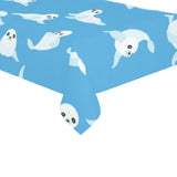 Cute sea lion seal pattern background Tablecloth