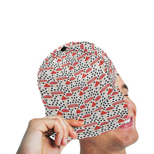 Red mushroom dot pattern All Over Print Snapback Cap