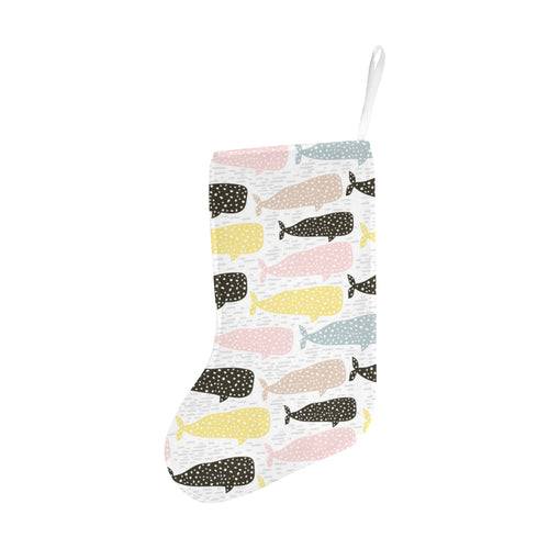 Whale dot pattern Christmas Stocking
