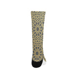 arabic star gold pattern Crew Socks