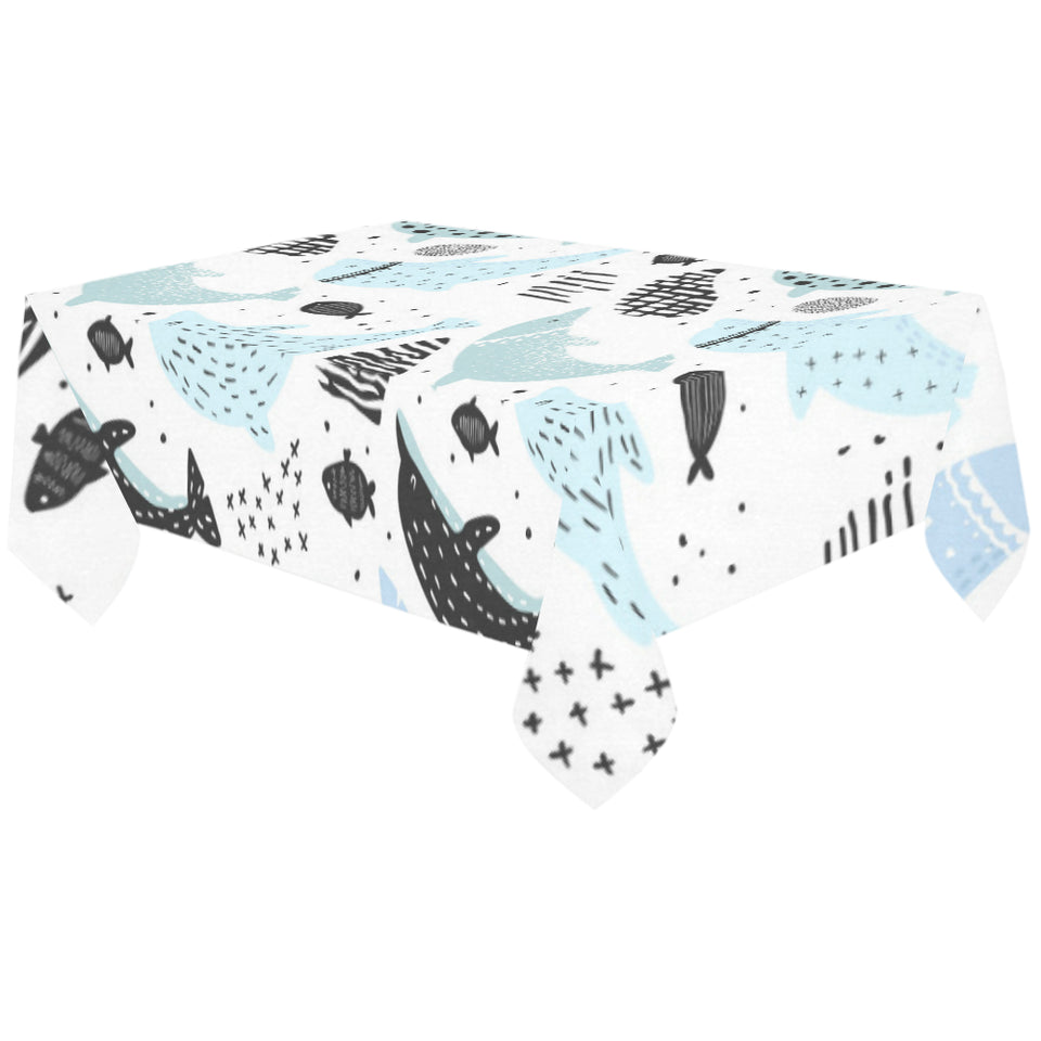 Cute dolphins Childish Style pattern Tablecloth