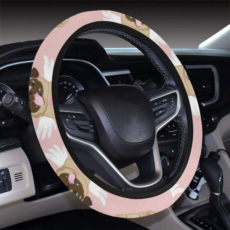 Cute unicorn pug pattern Car Steering Wheel Cover