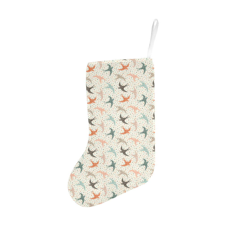 Swallow Pattern Print Design 02 Christmas Stocking