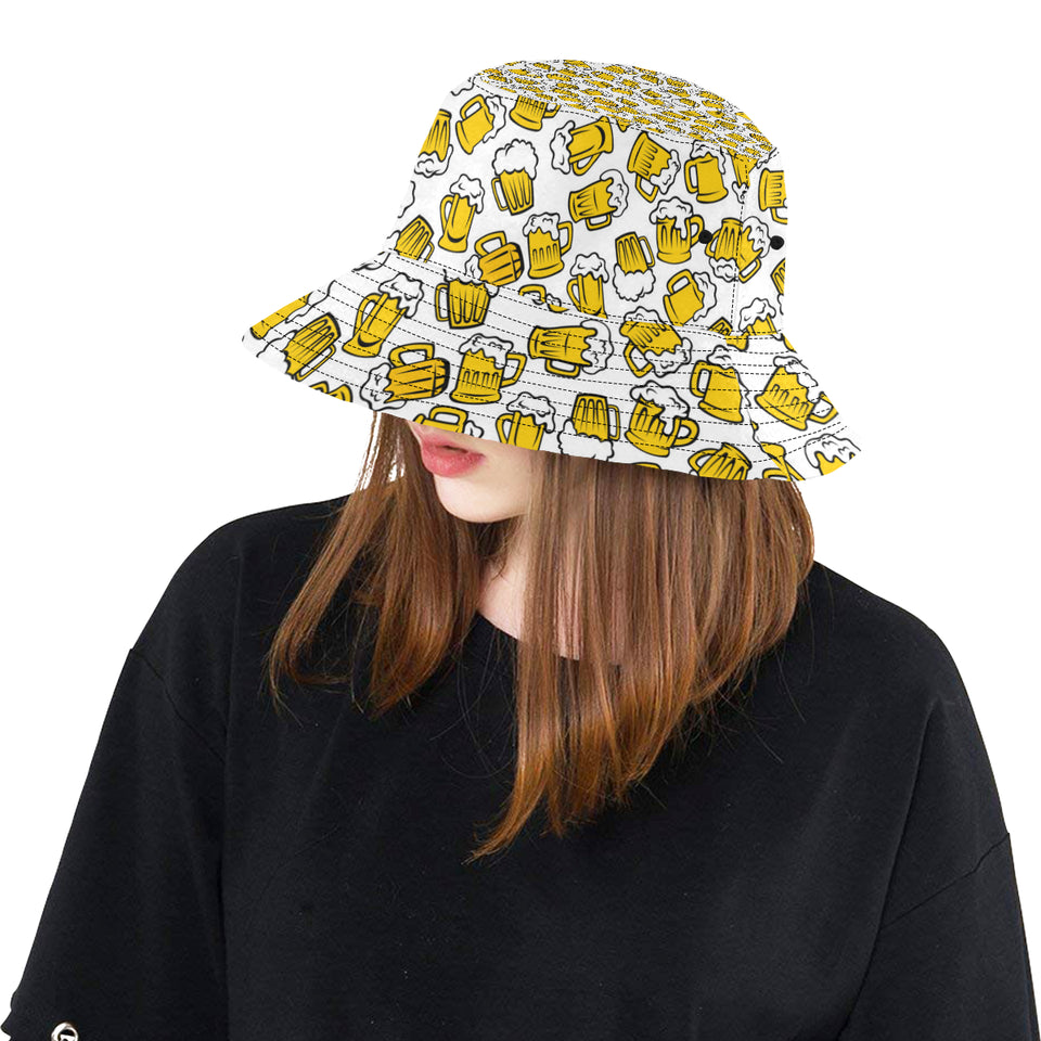 Beer design pattern Unisex Bucket Hat