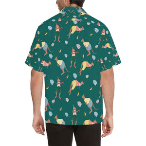 Kangaroo leaves pattern Men's All Over Print Hawaiian Shirt