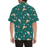 Kangaroo leaves pattern Men's All Over Print Hawaiian Shirt