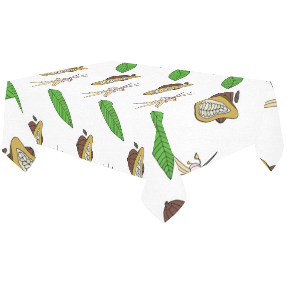 Color hand drawn cacao pattern Tablecloth