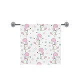Cute poodle dog star pattern Bath Towel