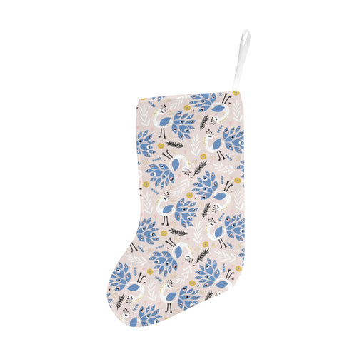 Cute peacock pattern Christmas Stocking