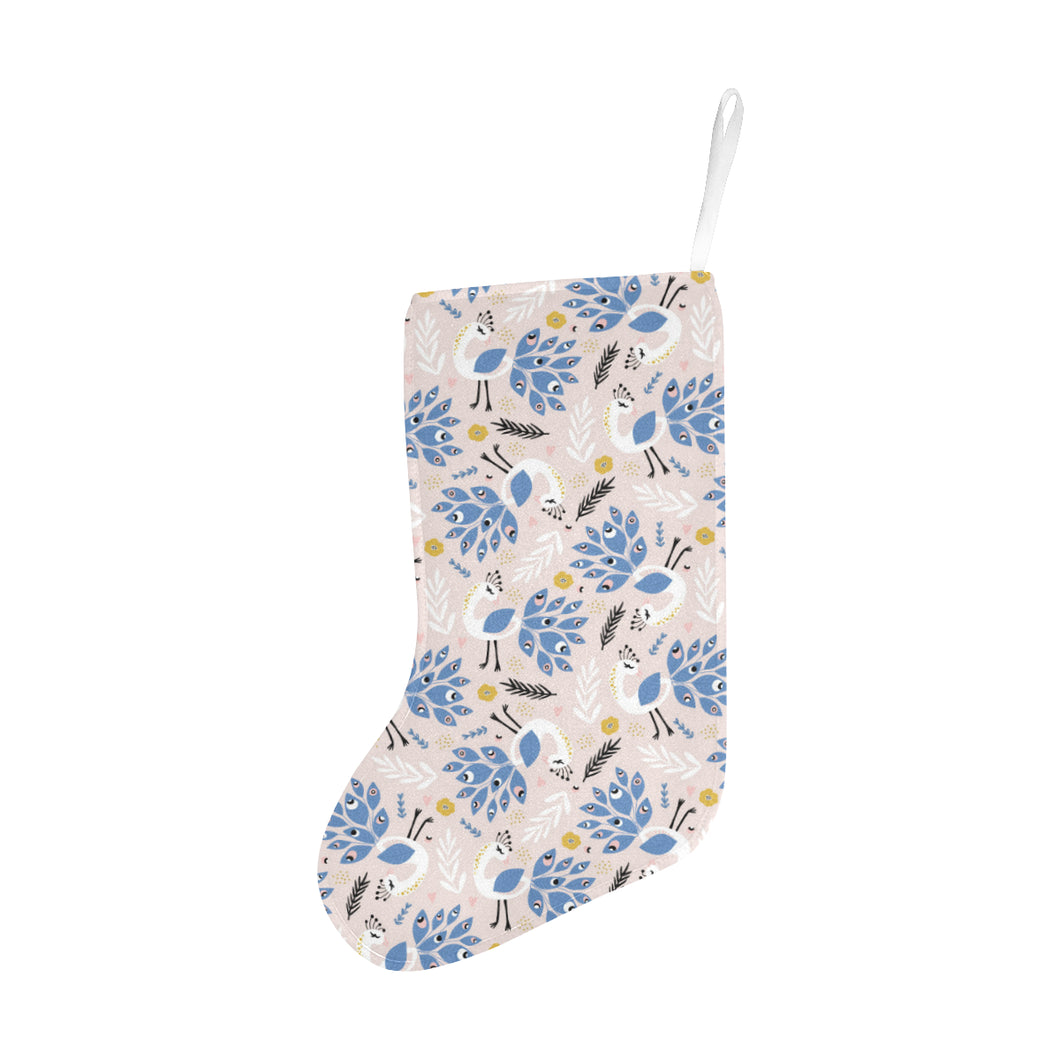 Cute peacock pattern Christmas Stocking