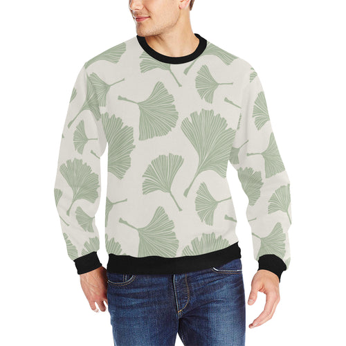 Ginkgo leaves pattern Men's Crew Neck Sweatshirt