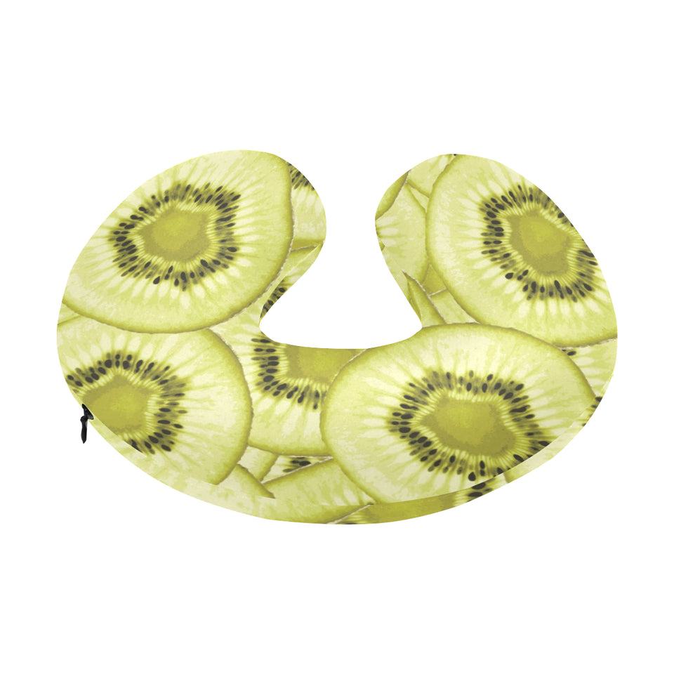 Sliced kiwi pattern U-Shaped Travel Neck Pillow