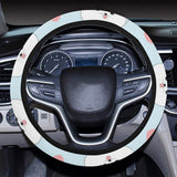 White cute pomeranian pattern Car Steering Wheel Cover