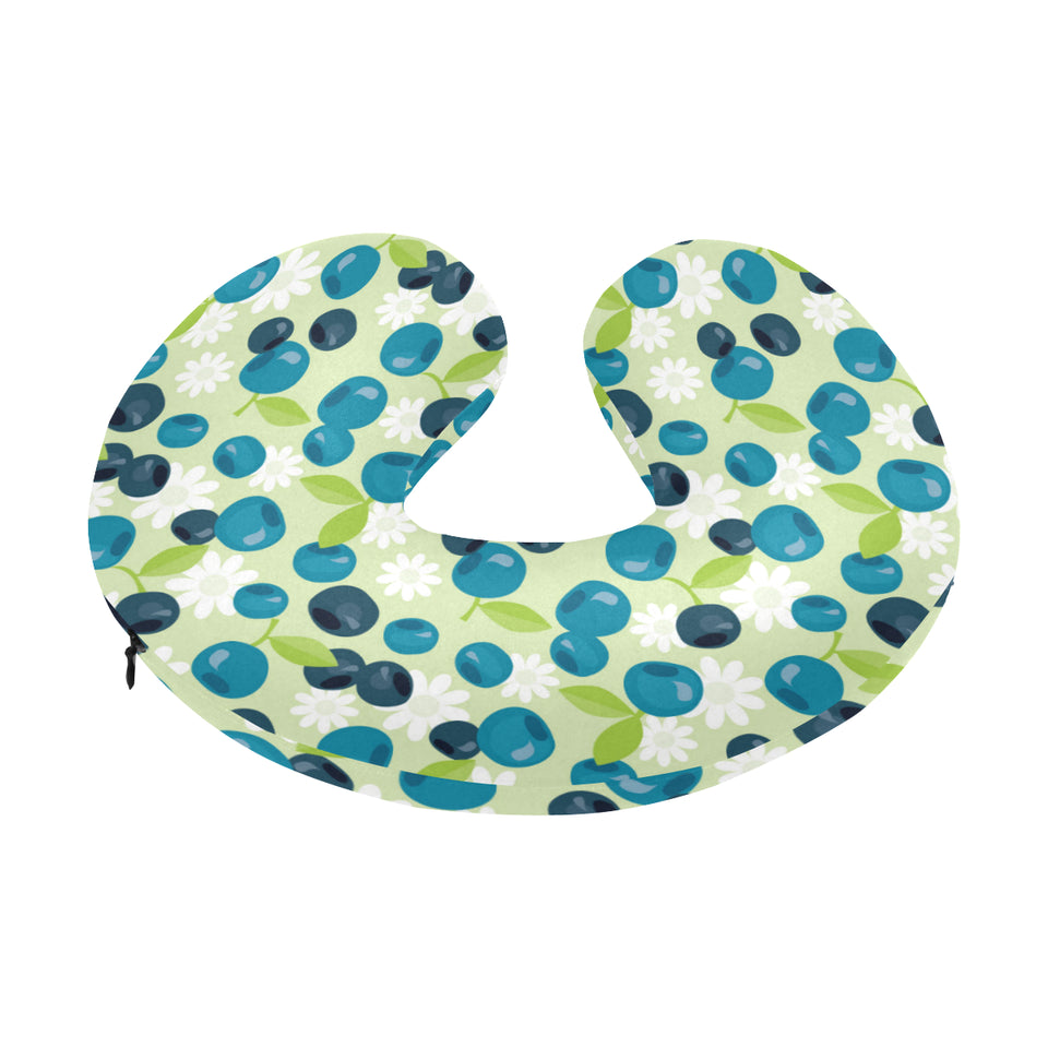 blueberry flower pattern U-Shaped Travel Neck Pillow