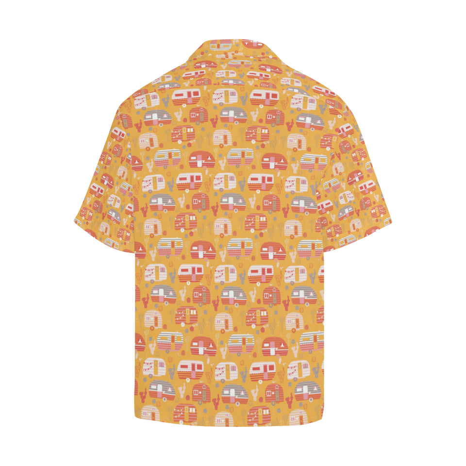 Camper Van Pattern Print Design 04 Men's All Over Print Hawaiian Shirt (Model T58)