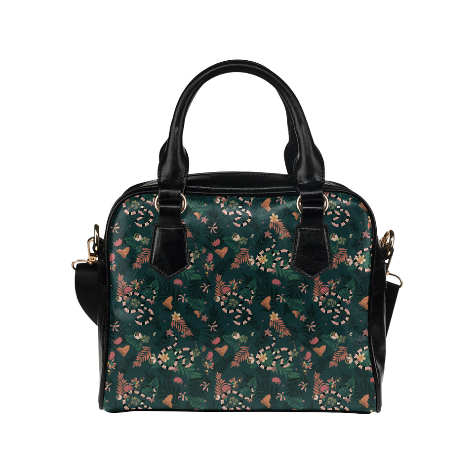 Snake forest pattern Shoulder Handbag