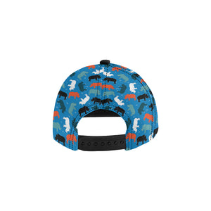 Colorful rhino pattern All Over Print Snapback Cap