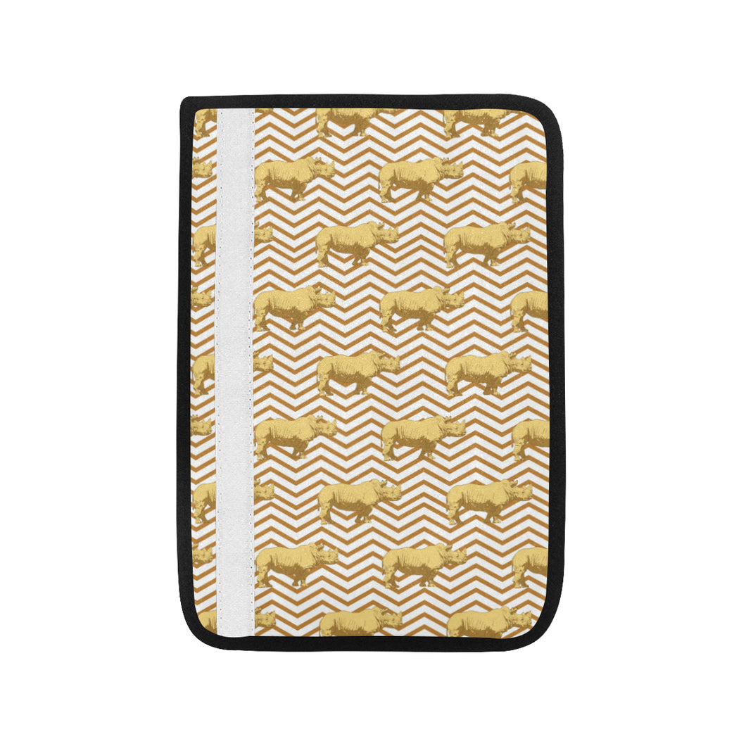 Rhino yellow theme pattern Car Seat Belt Cover