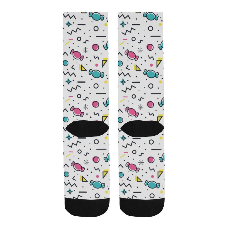 Candy design pattern Crew Socks