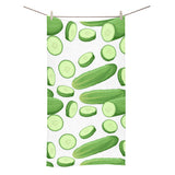 cucumber whole slices pattern Bath Towel